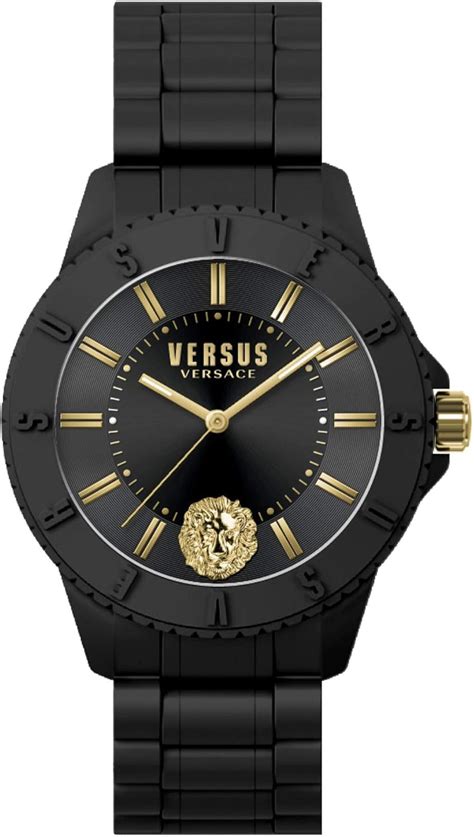 versus versace watch black leather|versus Versace watch home page.